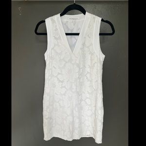 BCBG Floral Lace Dress - White